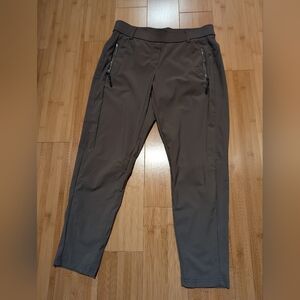 RAFFAELLO ROSSI Taupe Brown Nadia Sport Ankle Pants